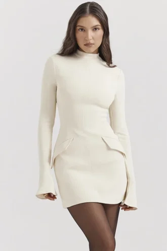Mahalia Vintage Cream Mini Kjoler