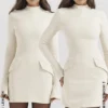 Mahalia Vintage Cream Mini Kjoler
