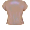 Maia Shimmer Cafe Au Lait-topper med snøring foran