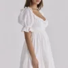 Maisie hvit broderie anglaise Regency babydoll-minikjole