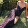 Malia Night Shade Lace Maxi Kjoler