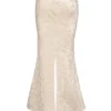 Mara Ivory Metallic Jacquard Maxi Skjørt