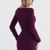 Marcella Merlot Plunge-korsetter-kjole