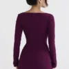 Marcella Merlot Plunge-korsetter-kjole