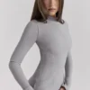 Marie-Louise lysegrå bodycon-maxidress