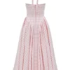 Marilyn Strawberry Shortcake Gingham Halter Midi Sommerkjoler