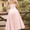Marilyn Strawberry Shortcake Gingham Halter Midi Sommerkjoler