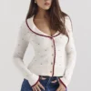Marla cardigan i elfenben med kashmirblanding