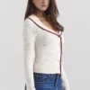 Marla cardigan i elfenben med kashmirblanding