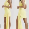 Marla Lemon Halter Mini Kjoler
