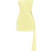 Marla Lemon Halter Mini Kjoler