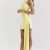 Marla Lemon Halter Mini Kjoler