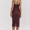 Melina Mulberry Lace Midi-kjoler