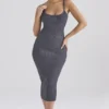 Meliora Charcoal Knit Midi Kjoler
