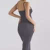 Meliora Charcoal Knit Midi Kjoler
