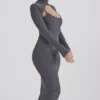 Meliora Charcoal Knit Midi Kjoler