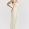 Mia Ecru Halter Maxi-kjoler