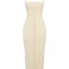 Mia Ecru Halter Maxi-kjoler