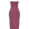Mia Mulberry Twill Halter Maxi-kjoler