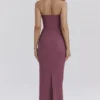 Mia Mulberry Twill Halter Maxi-kjoler