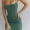 Milena Forest korsetter-maxidress