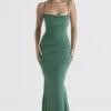 Milena Forest korsetter-maxidress