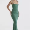 Milena Forest korsetter-maxidress