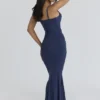 Milena Navy korsetter-maxidress