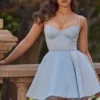 Minimoiselle Cinderella blå tyllminikjole