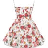 Minimoiselle italiensk roseprint-minikjole i tyll