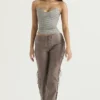 Mirabelle Smoke Lace Up Korsetter