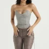 Mirabelle Smoke Lace Up Korsetter