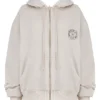 Mirage Cloud bomullsfleece-hettegenser med glidelås