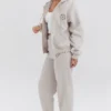 Mirage Cloud bomullsfleece-hettegenser med glidelås