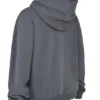 Mirage Slate bomullsfleece-hettegenser med glidelås