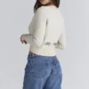 Mistle-Bow kremfarget jacquard-ullCardigan