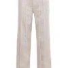 Mistress Rocks Cream Dusty Print Frayed Jeans – Salg