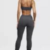 Mitzi mørkegrå ribbestrikkede leggings