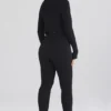 Mitzi svarte ribbestrikkede Leggings
