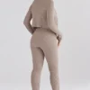 Mitzi Taupe ribbestrikkede Leggings