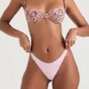 Monaco Olive Floral BH-topp med bøyle for bikinier