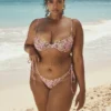 Monaco Olive Floral BH-topp med bøyle for bikinier