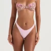Monaco Olive Floral BH-topp med bøyle for bikinier