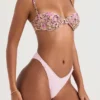 Monaco Olive Floral BH-topp med bøyle for bikinier