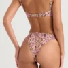 Mykonos Olive Floral bikinier med høy midje som underdel