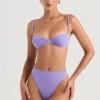 Mykonos Violet bikinibukse med høy midje som underdel