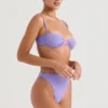 Mykonos Violet bikinibukse med høy midje som underdel