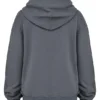 Muse Slate bomullsfleece-hettegenser