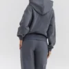 Muse Slate bomullsfleece-hettegenser