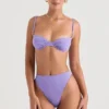 Mykonos Violet bikinibukse med høy midje som underdel